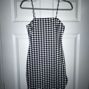 Gingham Black and White Dress